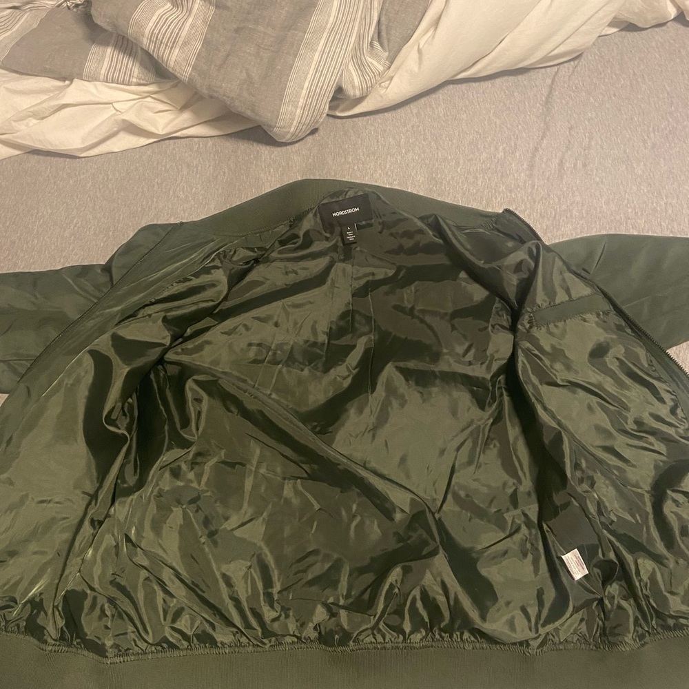 Brand new, never worn, Nordstrom, bomber jacket, zip up jacket